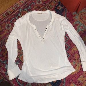 Free People Studded Henley Long Sleeve